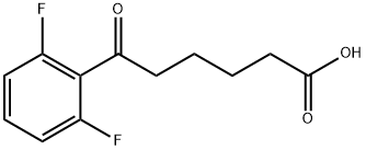 6-(2,6-DIFLUOROPHENYL)-6-OXOHEXANOIC ACID 结构式