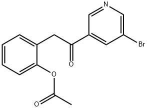 2-ACETOXYBENZYL 5-BROMO-3-PYRIDYL KETONE 结构式