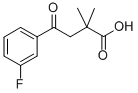 2,2-DIMETHYL-4-(3-FLUOROPHENYL)-4-OXOBUTYRIC ACID 结构式