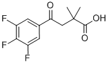 2,2-DIMETHYL-4-OXO-4-(3,4,5-TRIFLUOROPHENYL)BUTRYIC ACID 结构式