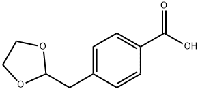 4-((1,3-二氧戊环-2-基)甲基)苯甲酸 结构式