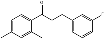 2',4'-DIMETHYL-3-(3-FLUOROPHENYL)PROPIOPHENONE 结构式