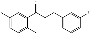 2',5'-DIMETHYL-3-(3-FLUOROPHENYL)PROPIOPHENONE 结构式