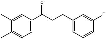 3',4'-DIMETHYL-3-(3-FLUOROPHENYL)PROPIOPHENONE 结构式