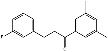 3',5'-DIMETHYL-3-(3-FLUOROPHENYL)PROPIOPHENONE 结构式