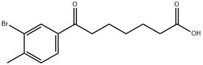 7-(3-BROMO-4-METHYLPHENYL)-7-OXOHEPTANOIC ACID 结构式