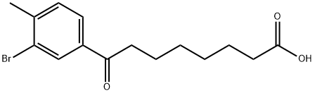 8-(3-BROMO-4-METHYLPHENYL)-8-OXOOCTANOIC ACID 结构式
