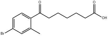 7-(4-BROMO-2-METHYLPHENYL)-7-OXOHEPTANOIC ACID 结构式