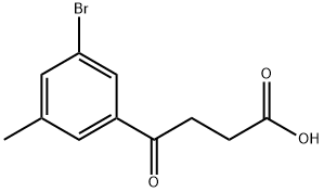 4-(3-BROMO-5-METHYLPHENYL)-4-OXOBUTYRIC ACID 结构式