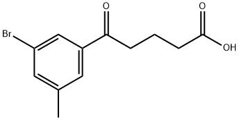 5-(3-BROMO-5-METHYLPHENYL)-5-OXOVALERIC ACID 结构式