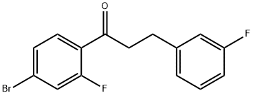 4'-BROMO-2'-FLUORO-3-(3-FLUOROPHENYL)PROPIOPHENONE 结构式