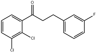 2',3'-DICHLORO-3-(3-FLUOROPHENYL)PROPIOPHENONE 结构式