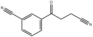 3-(3-氰基丙酰基)苯甲腈 结构式