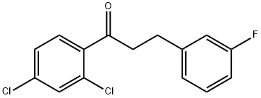 2',4'-DICHLORO-3-(3-FLUOROPHENYL)PROPIOPHENONE 结构式