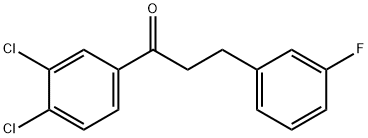 3',4'-DICHLORO-3-(3-FLUOROPHENYL)PROPIOPHENONE 结构式