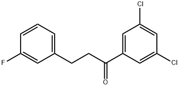 3',5'-DICHLORO-3-(3-FLUOROPHENYL)PROPIOPHENONE 结构式