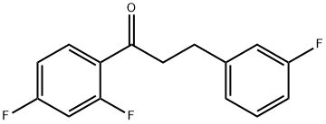 2',4'-DIFLUORO-3-(3-FLUOROPHENYL)PROPIOPHENONE 结构式