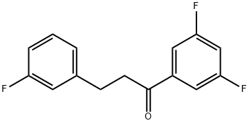 3',5'-DIFLUORO-3-(3-FLUOROPHENYL)PROPIOPHENONE 结构式