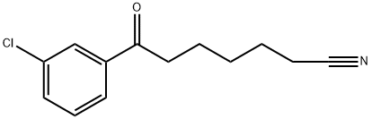 7-(3-CHLOROPHENYL)-7-OXOHEPTANENITRILE 结构式