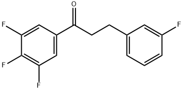 3-(3-FLUOROPHENYL)-3',4',5'-TRIFLUOROPROPIOPHENONE 结构式