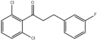 2',6'-DICHLORO-3-(3-FLUOROPHENYL)PROPIOPHENONE 结构式