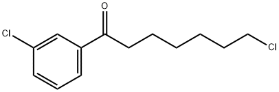 7-CHLORO-1-(3-CHLOROPHENYL)-1-OXOHEPTANE 结构式