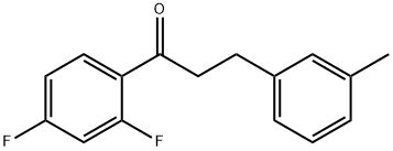 2',4'-DIFLUORO-3-(3-METHYLPHENYL)PROPIOPHENONE 结构式