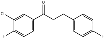 3'-CHLORO-4'-FLUORO-3-(4-FLUOROPHENYL)PROPIOPHENONE 结构式