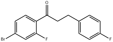 4'-BROMO-2'-FLUORO-3-(4-FLUOROPHENYL)PROPIOPHENONE 结构式