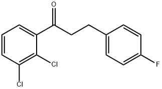 2',3'-DICHLORO-3-(4-FLUOROPHENYL)PROPIOPHENONE 结构式