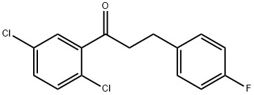 2',5'-DICHLORO-3-(4-FLUOROPHENYL)PROPIOPHENONE 结构式