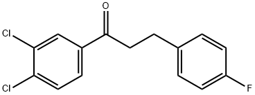 3',4'-DICHLORO-3-(4-FLUOROPHENYL)PROPIOPHENONE 结构式