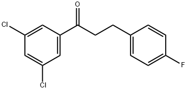 3',5'-DICHLORO-3-(4-FLUOROPHENYL)PROPIOPHENONE 结构式