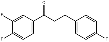 3',4'-DIFLUORO-3-(4-FLUOROPHENYL)PROPIOPHENONE 结构式