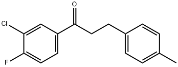 3'-CHLORO-4'-FLUORO-3-(4-METHYLPHENYL)PROPIOPHENONE 结构式