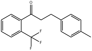 3-(对甲苯基)-1-(2-(三氟甲基)苯基)丙-1-酮 结构式