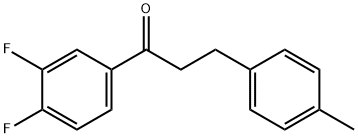 3',4'-DIFLUORO-3-(4-METHYLPHENYL)PROPIOPHENONE 结构式