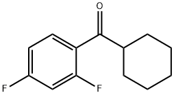 环己基(2,4-二氟苯基)甲酮 结构式