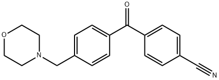 4-(4-(吗啉甲基)苯甲酰基)苯甲腈 结构式