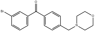 (3-溴苯基)(4-(吗啉甲基)苯基)甲酮 结构式