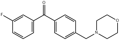 3-FLUORO-4'-MORPHOLINOMETHYL BENZOPHENONE 结构式