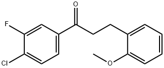 4'-CHLORO-3'-FLUORO-3-(2-METHOXYPHENYL)PROPIOPHENONE 结构式