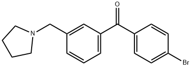 4'-BROMO-3-PYRROLIDINOMETHYL BENZOPHENONE 结构式