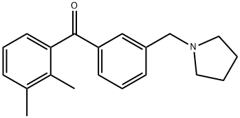 2,3-DIMETHYL-3'-PYRROLIDINOMETHYL BENZOPHENONE 结构式