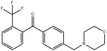 4'-MORPHOLINOMETHYL-2-TRIFLUOROMETHYLBENZOPHENONE 结构式