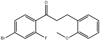 4'-BROMO-2'-FLUORO-3-(2-METHOXYPHENYL)PROPIOPHENONE 结构式