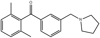 (2,6-二甲基苯基)(3-(吡咯烷-1-基甲基)苯基)甲酮 结构式