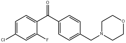 4-CHLORO-2-FLUORO-4'-MORPHOLINOMETHYL BENZOPHENONE 结构式