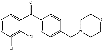 2,3-DICHLORO-4'-MORPHOLINOMETHYL BENZOPHENONE 结构式