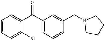 (2-氯苯基)(3-(吡咯烷-1-基甲基)苯基)甲酮 结构式